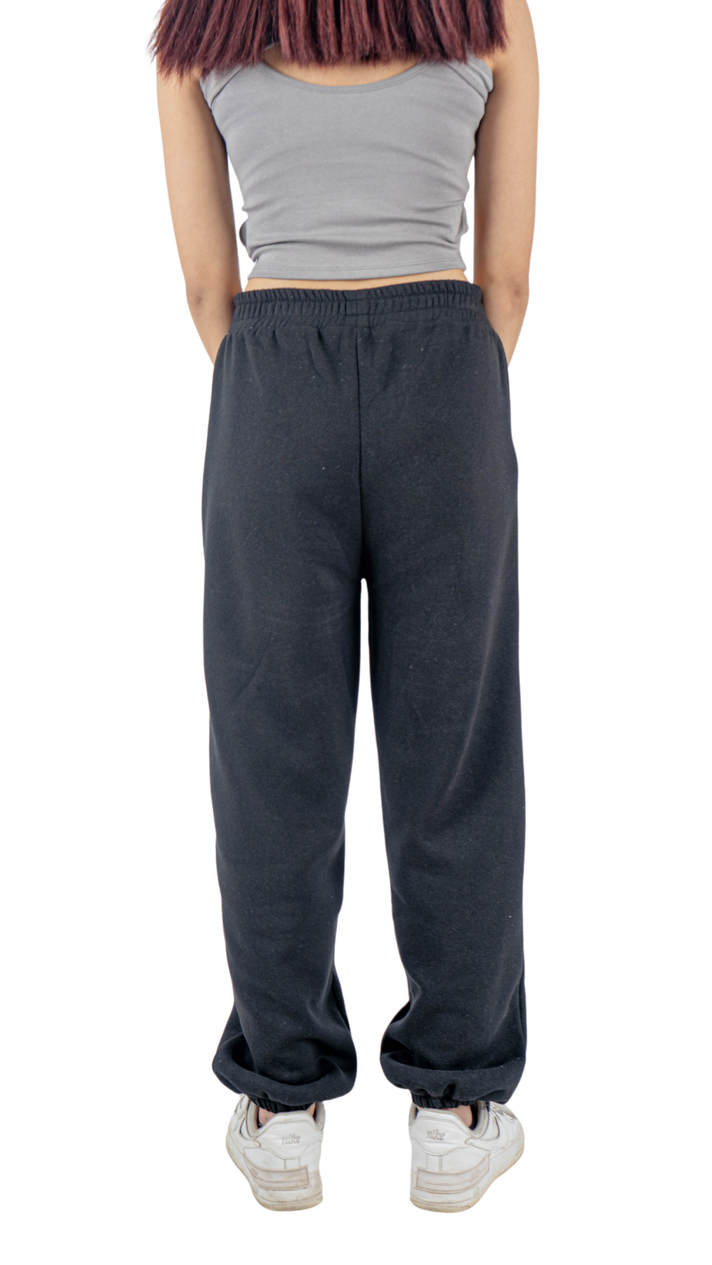 Black wide leg basic Pants