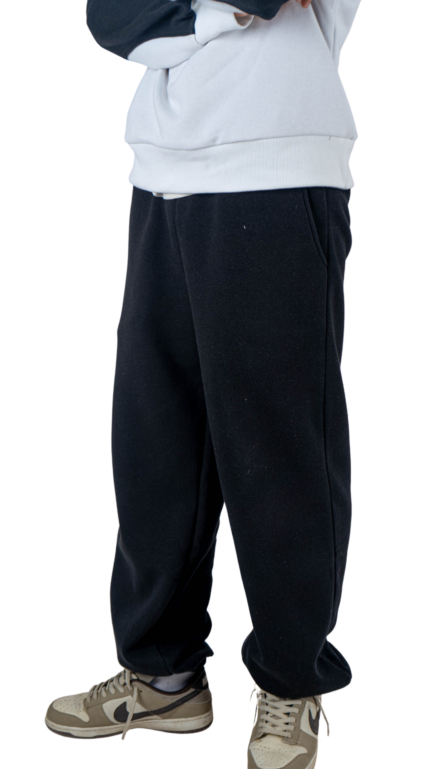 Black wide leg basic Pants