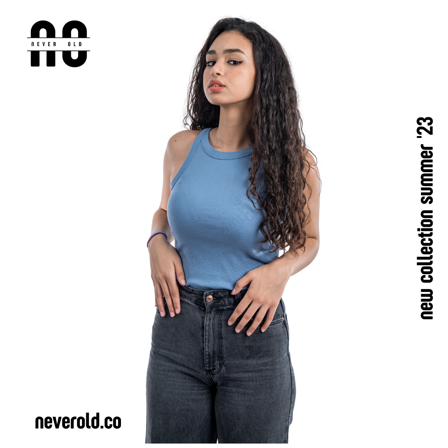 Long Tank top - Ruddy blue