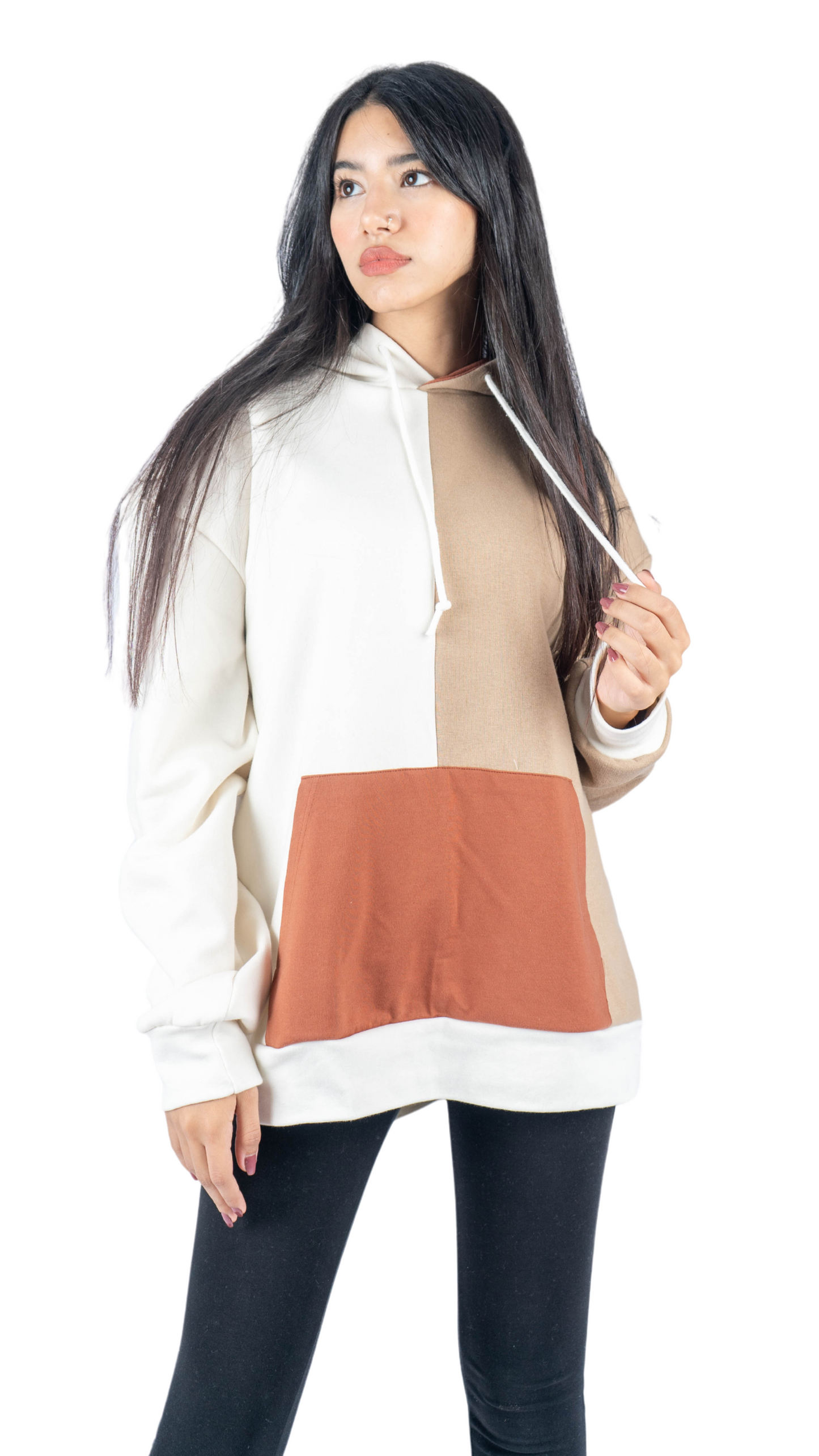 2 side colors hoodie