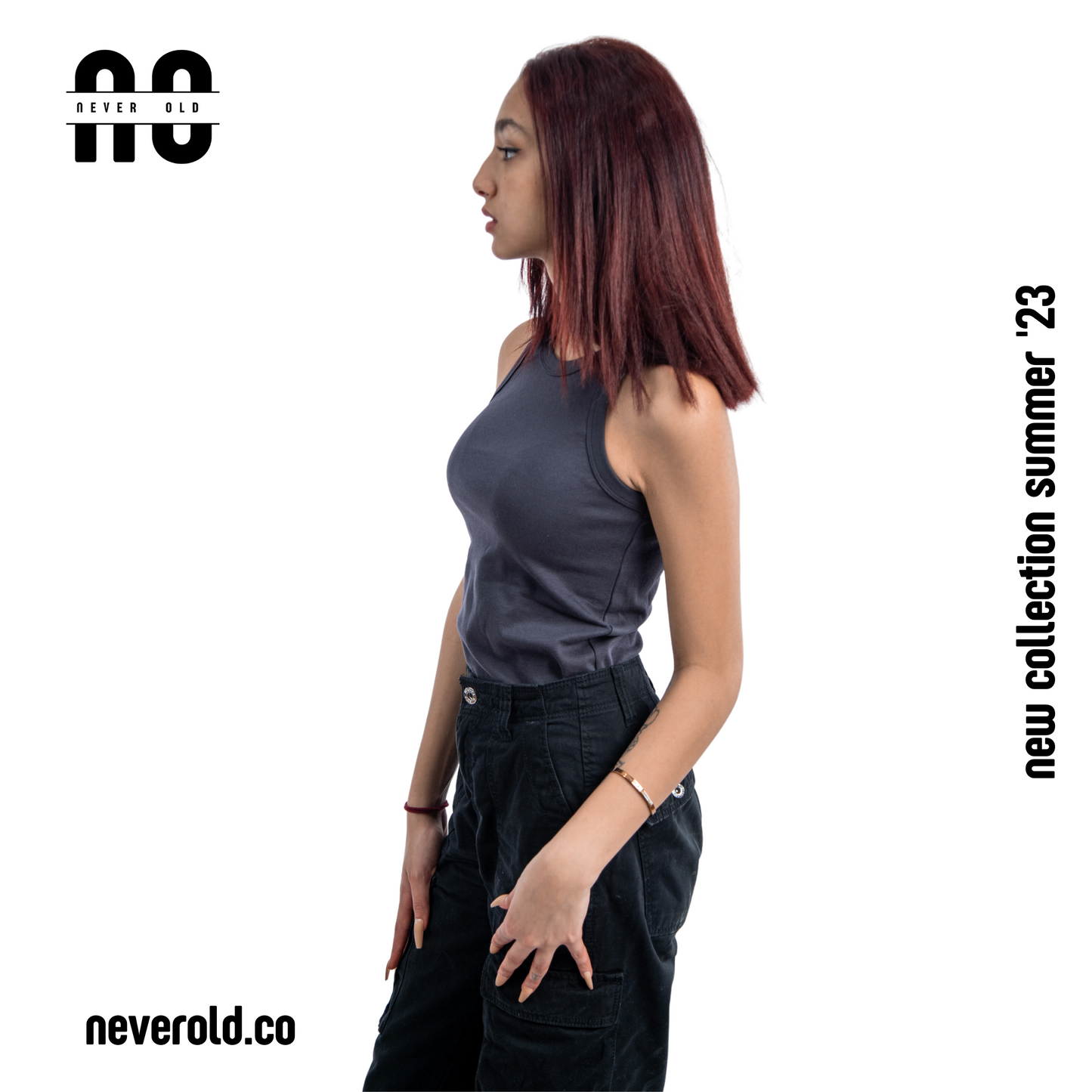 تانك توب طويل - كوارتز جراي