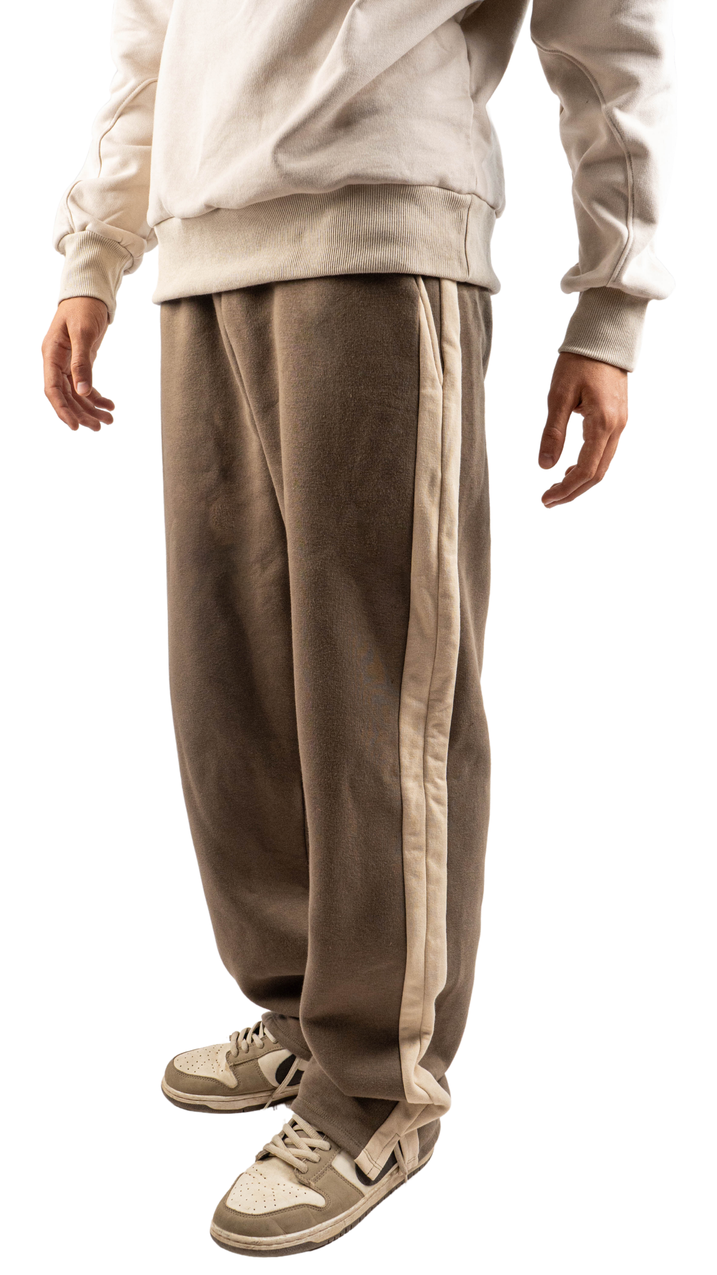 LINED PANTS - oil in beige