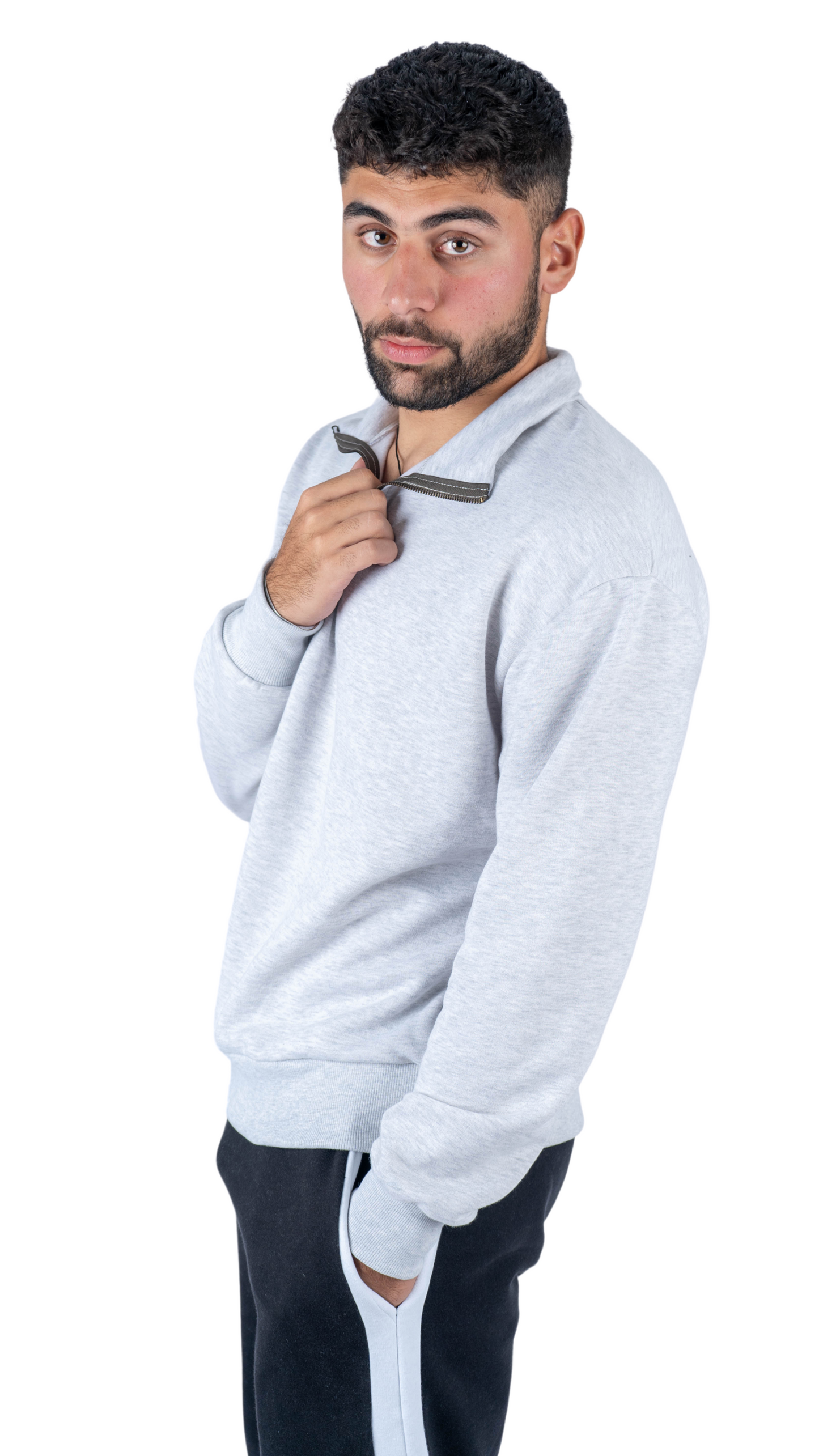 Quarter zipper - Gray