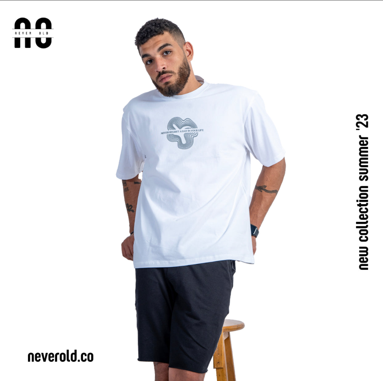 Never regret a day in your life T-shirt - white