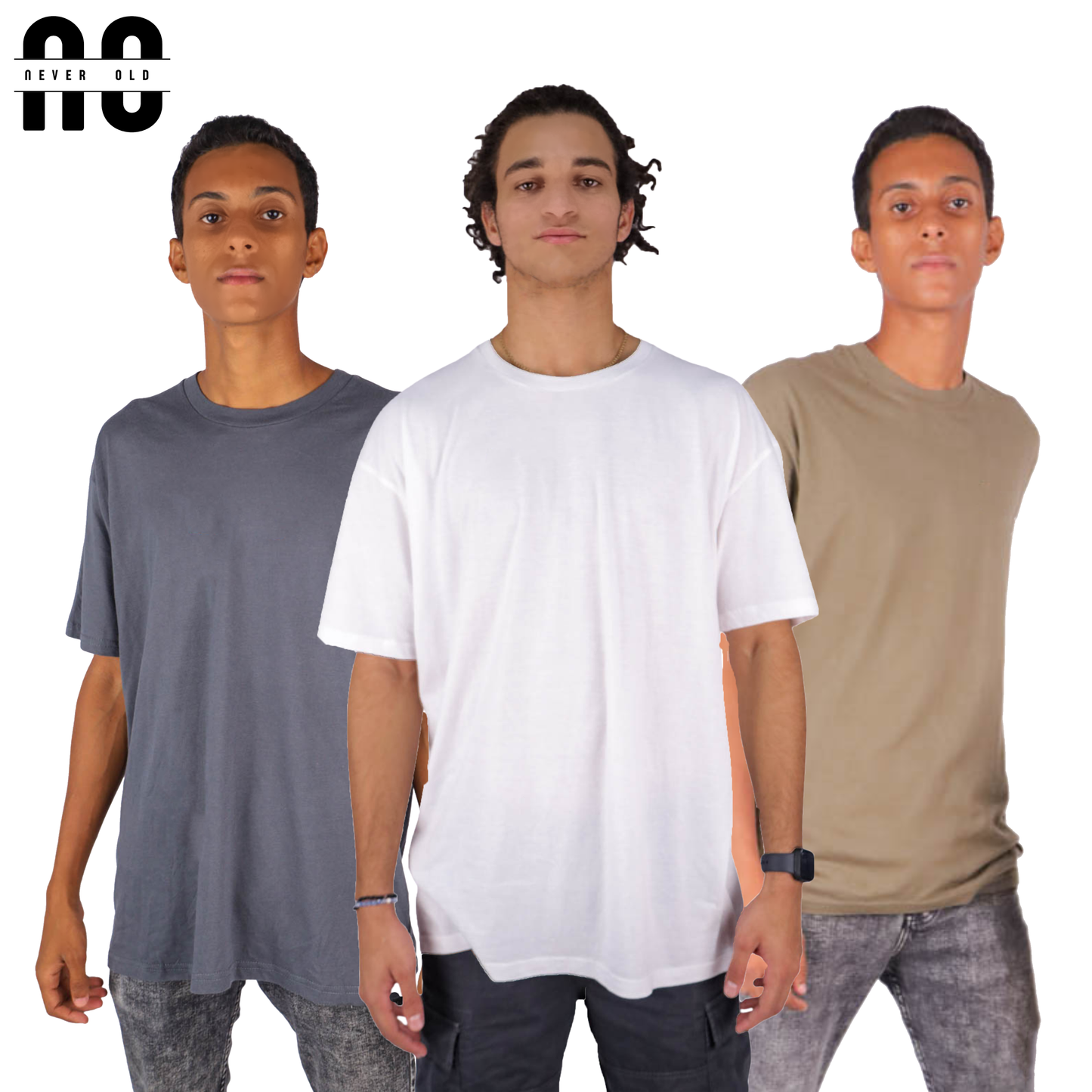 طاقم الرقبة تي شيرت 3-حزمة