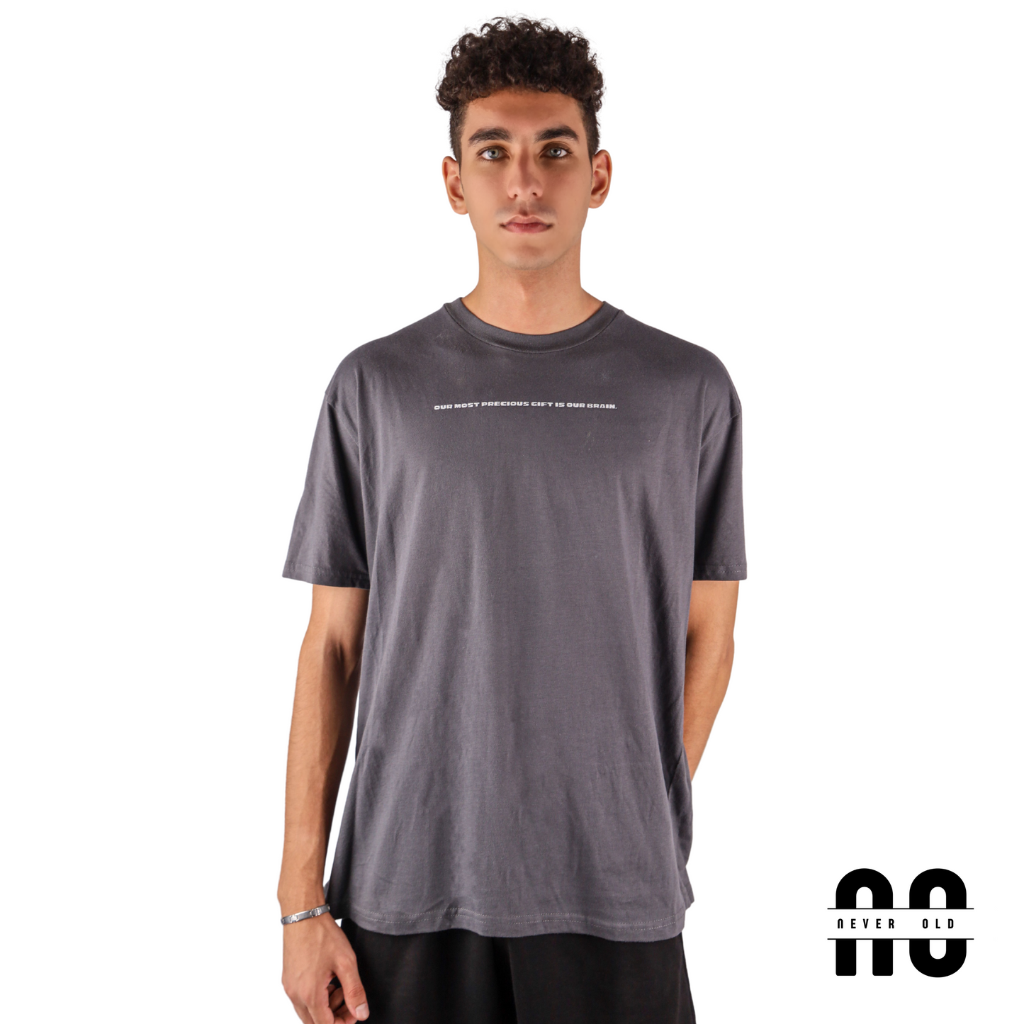 UP GRADE YOUR BRAN - glow in the dark print- gray