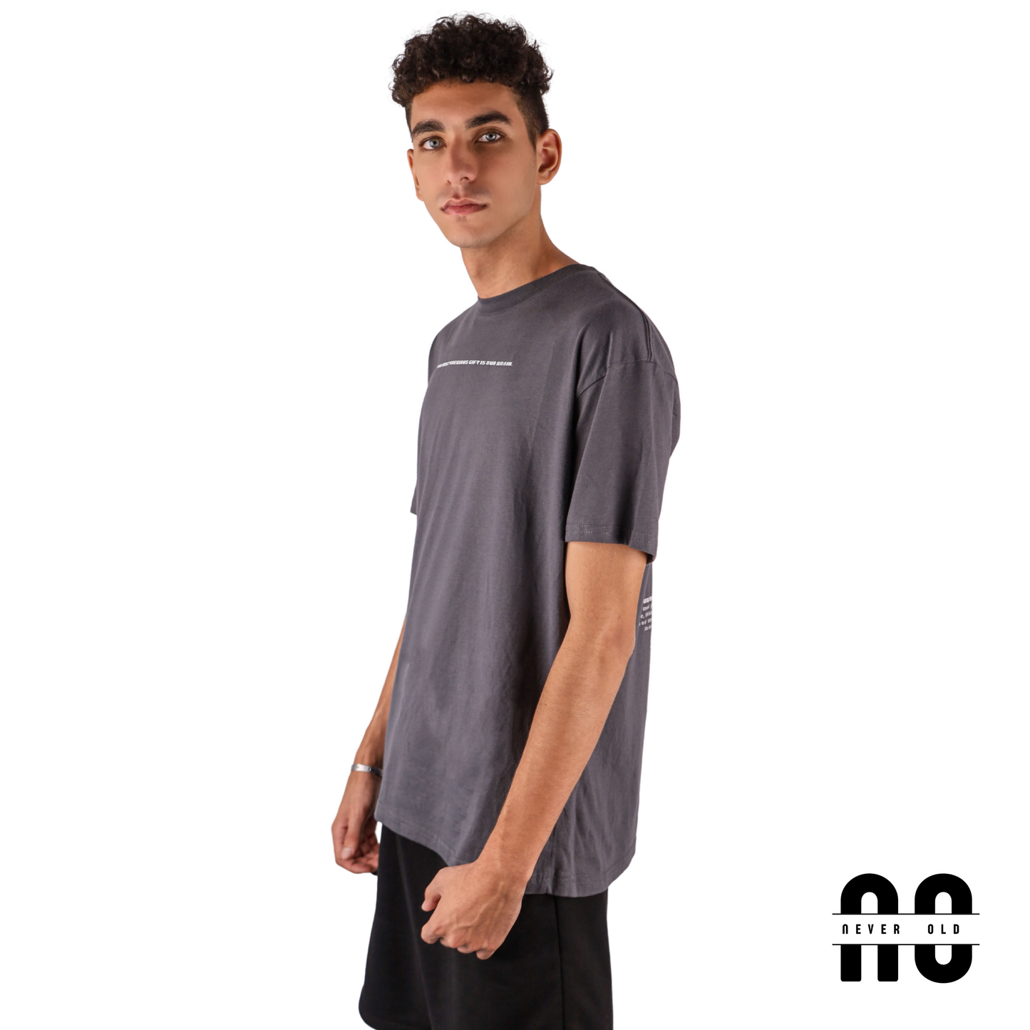 UP GRADE YOUR BRAN - glow in the dark print- gray