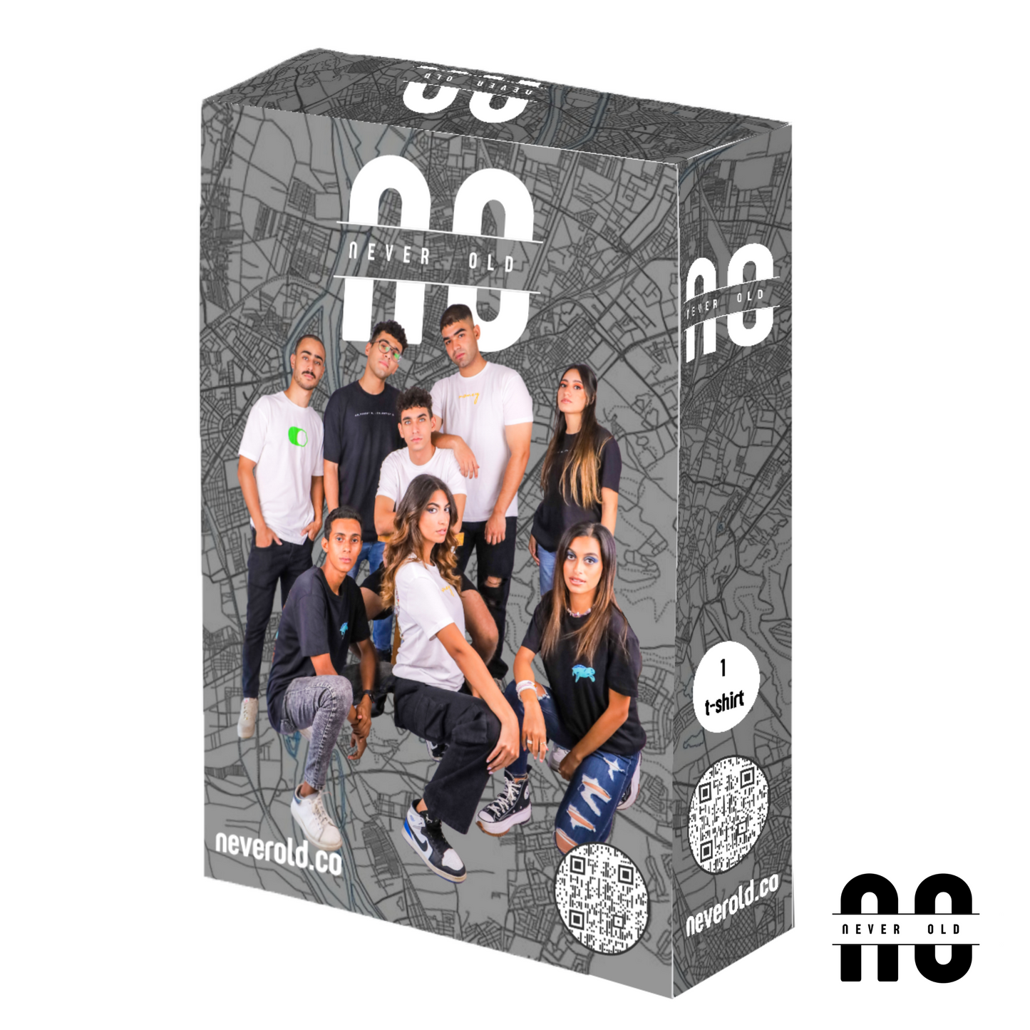 تيشيرت STAY COOL بطبعة دائرية - أبيض