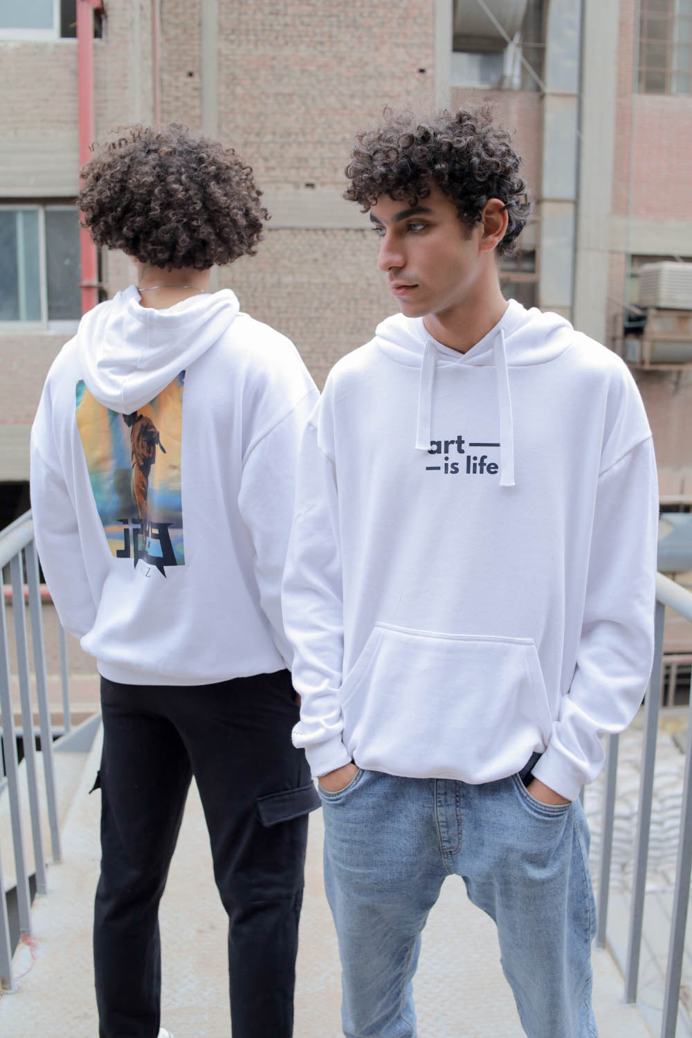Art is life hoodie - white