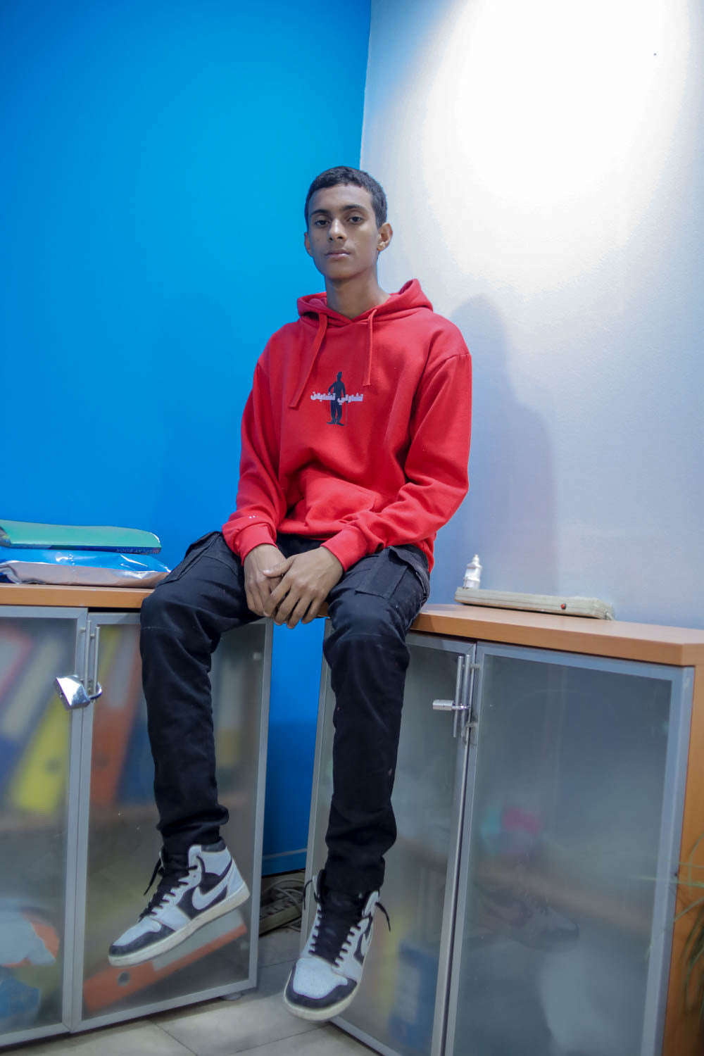 Charlie Chaplin hoodie - red