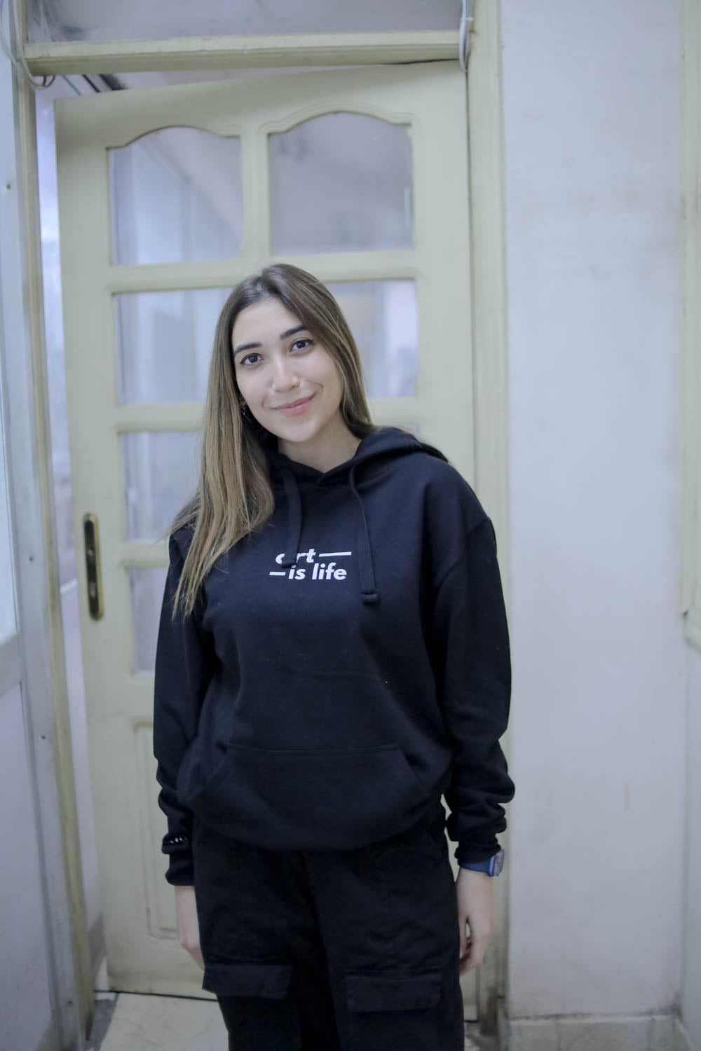 Art is life hoodie - black
