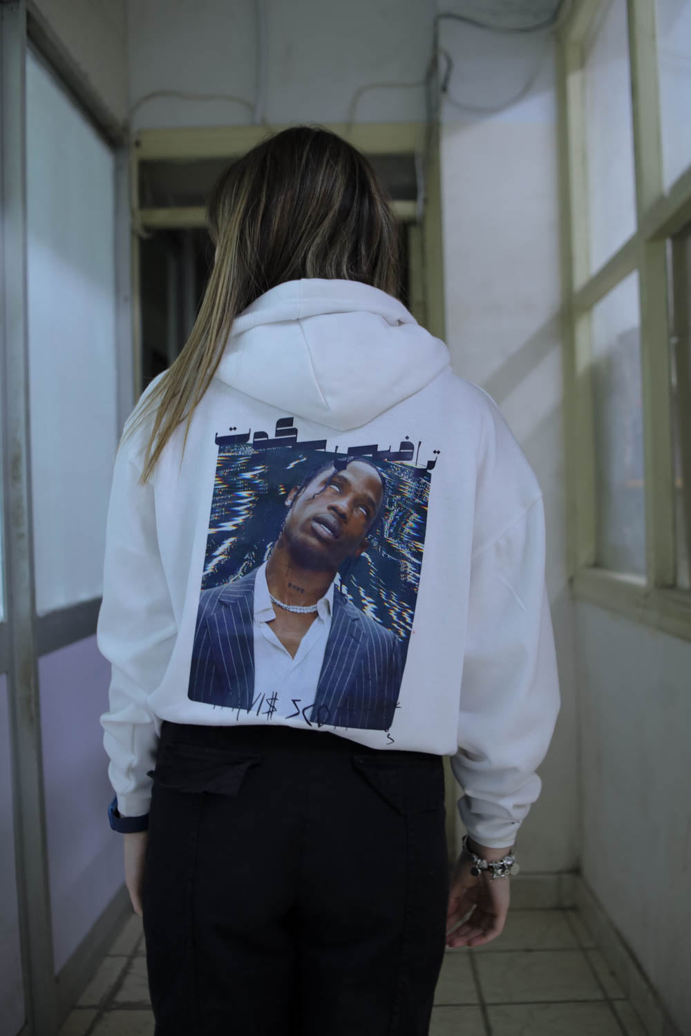Travis Scott hoodie - white