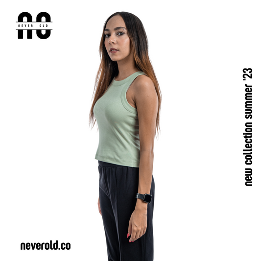 low crop top - Ash gray