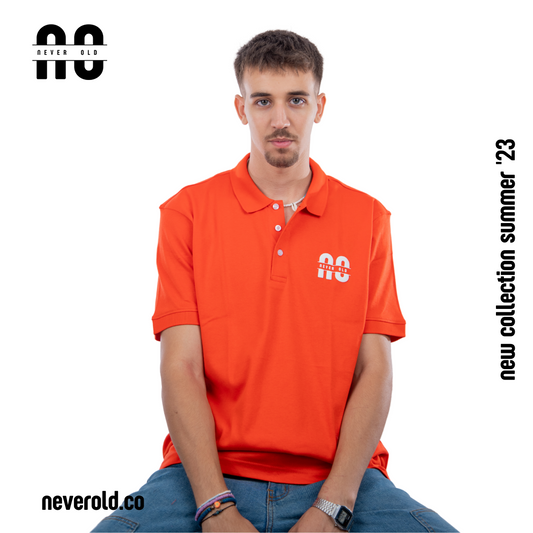 Polo shirt-Red Orange (100% EGYPTIAN COTTON)