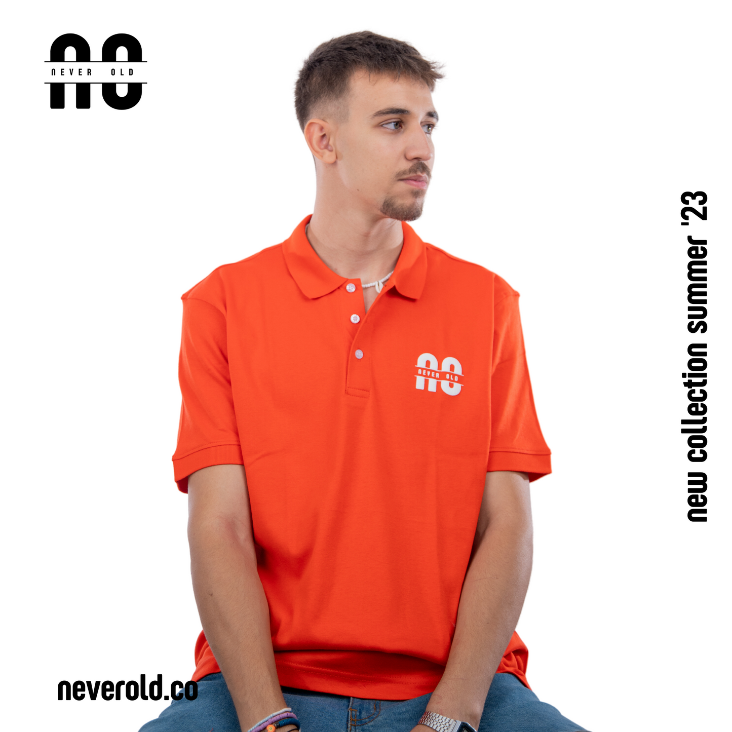 Polo shirt-Red Orange (100% EGYPTIAN COTTON)