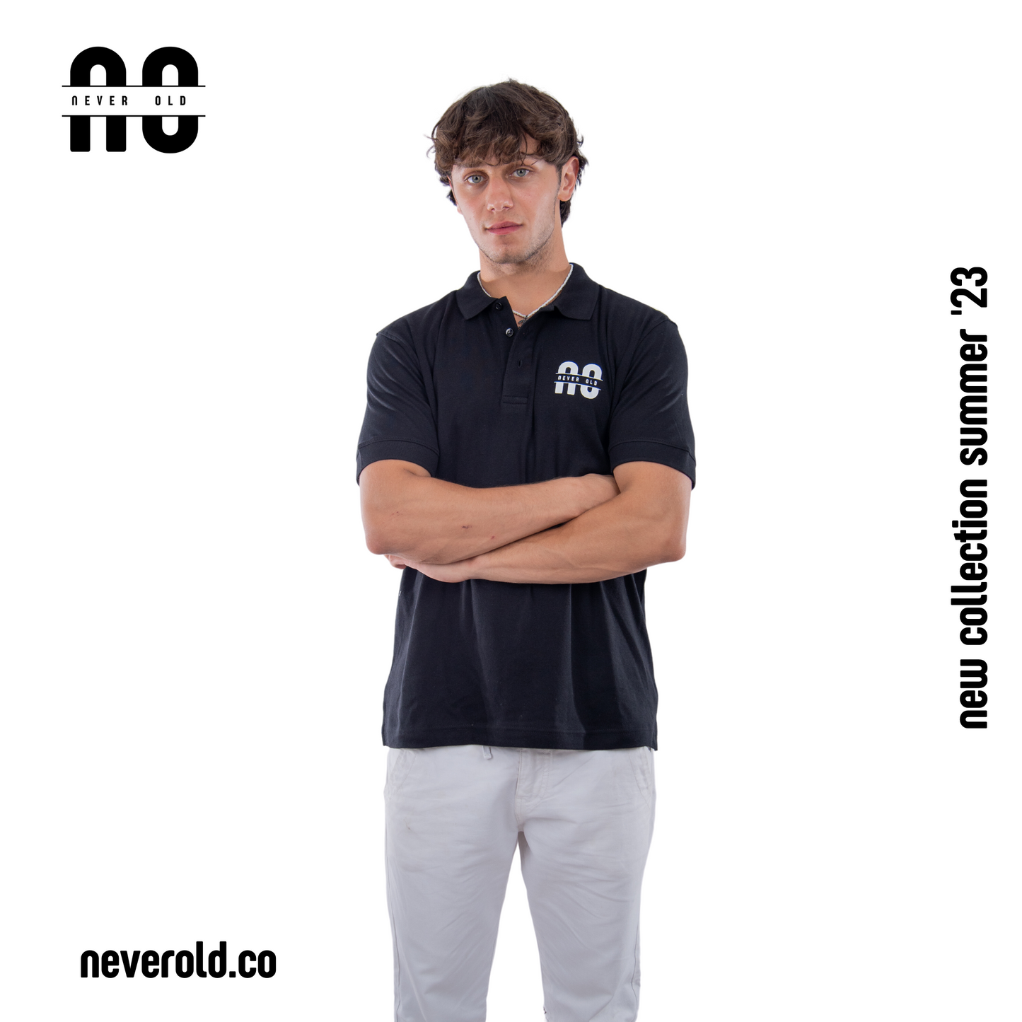 Polo shirt-black (100% EGYPTIAN COTTON)