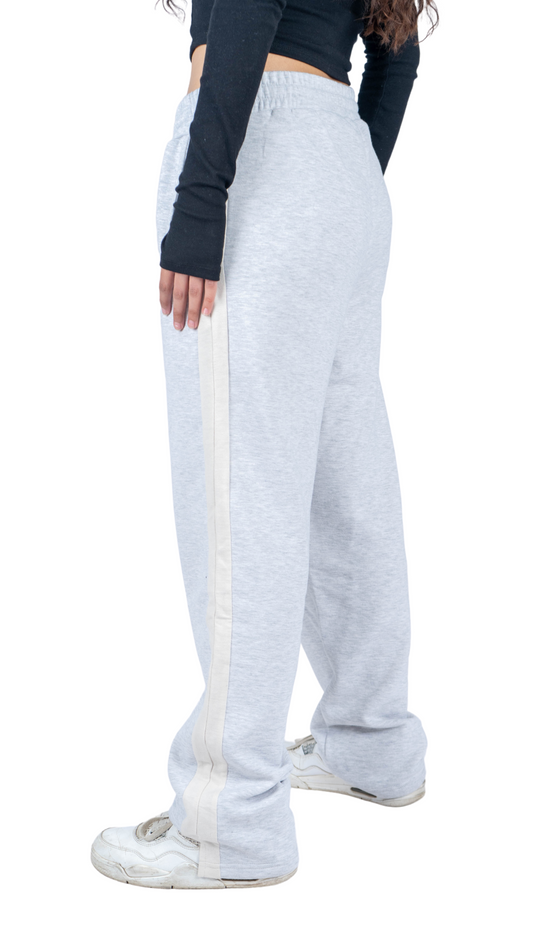 LINED PANTS - Gray in beige