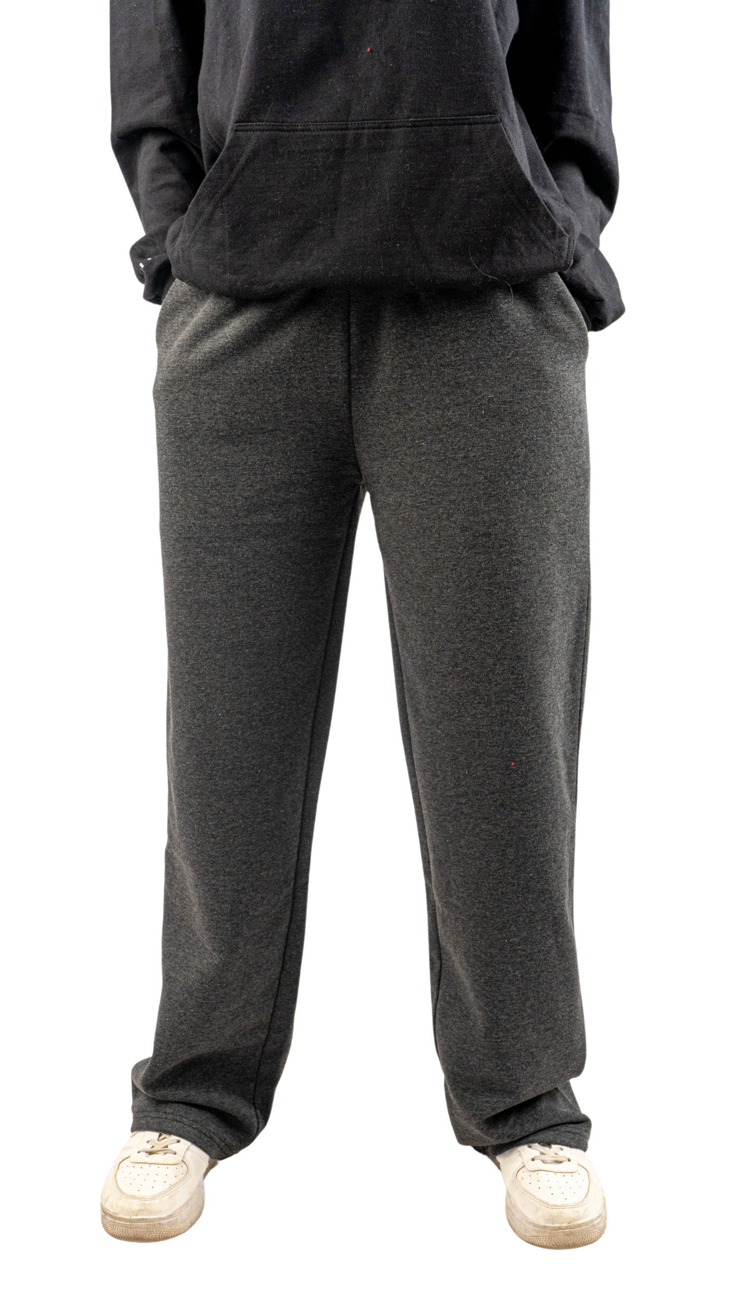 Gray wide leg basic Pants