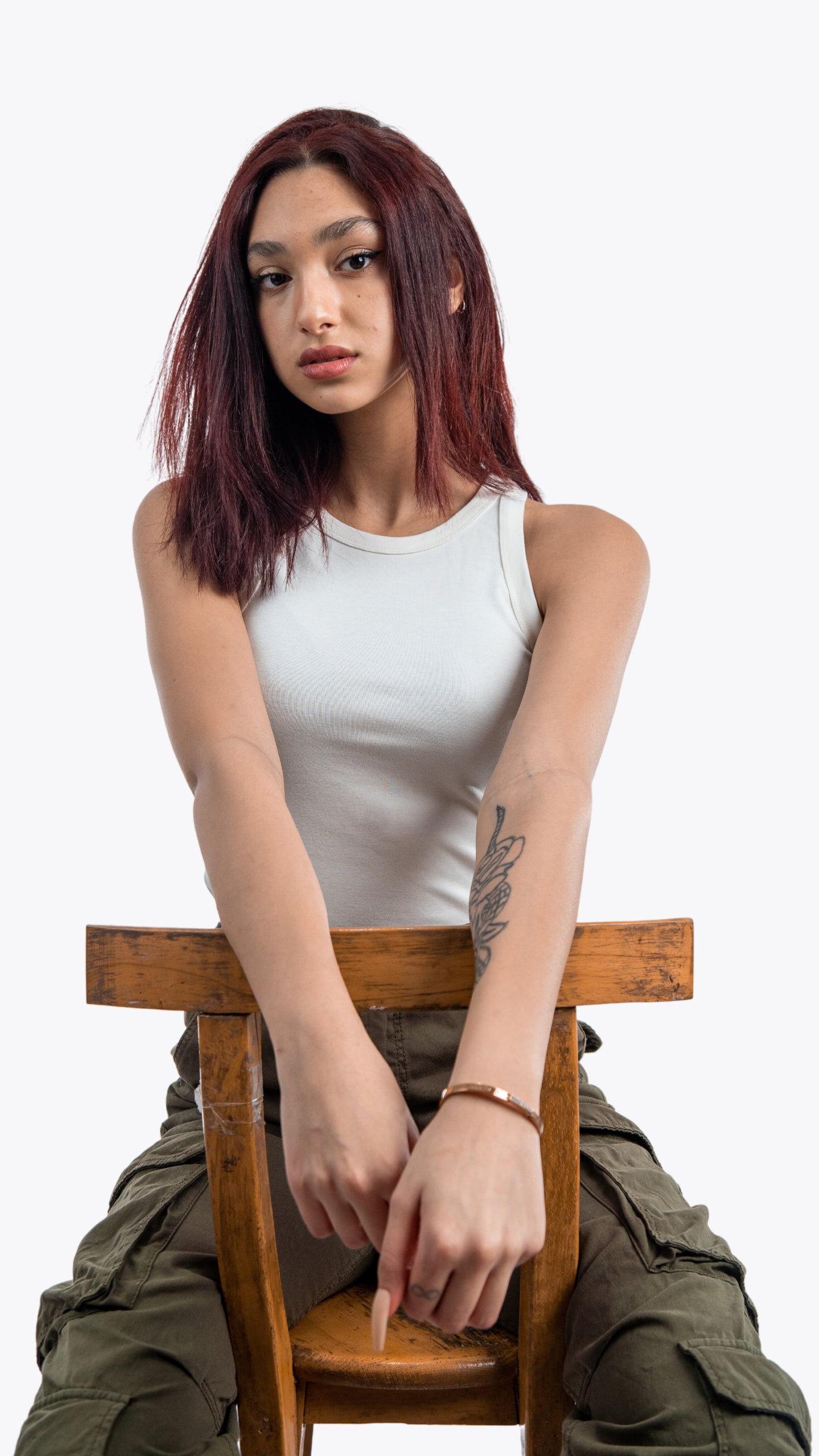 Long Tank top - White