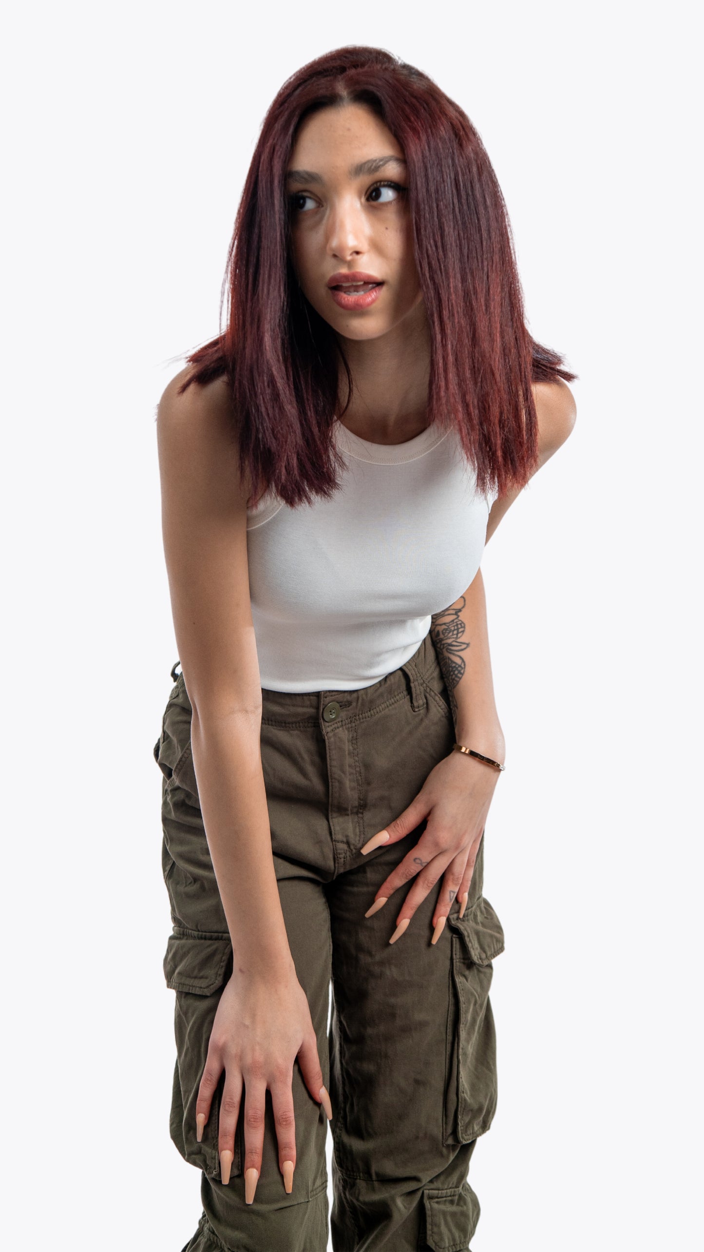 Long Tank top - White