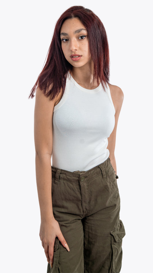 Long Tank top - White