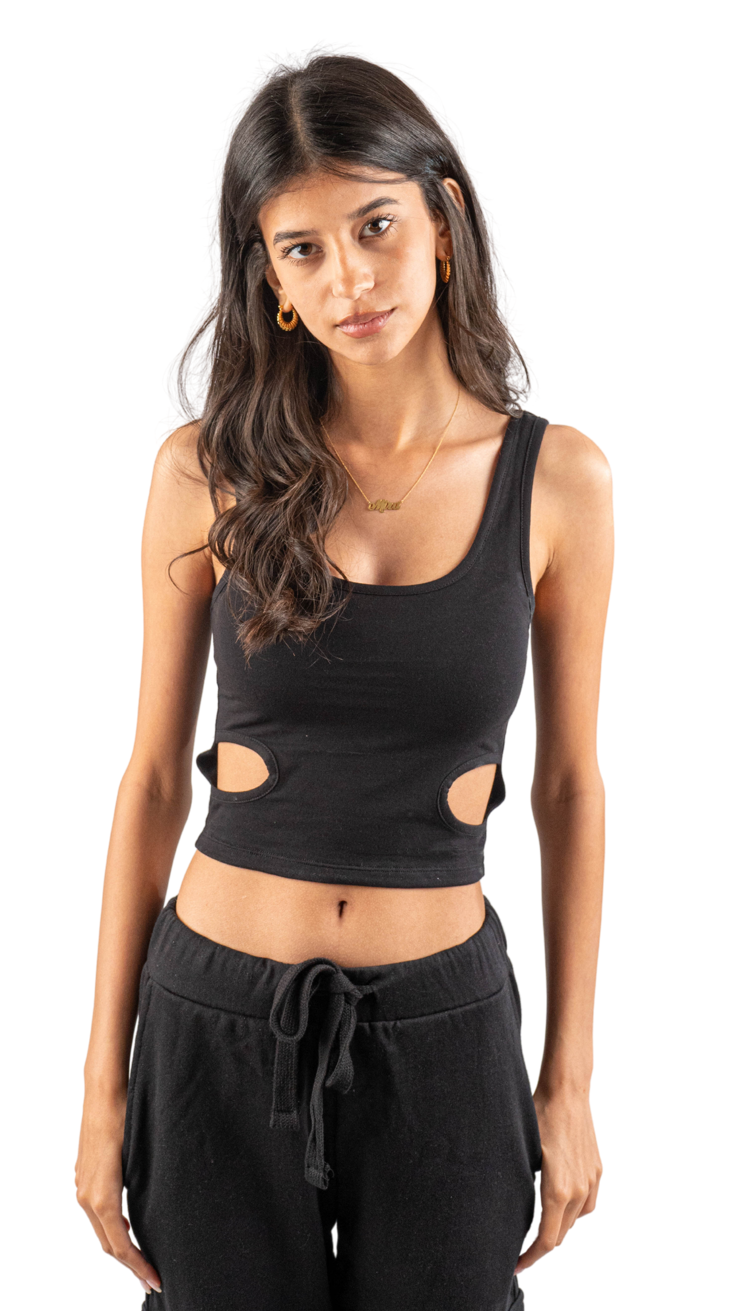 2 piece tank top set - Black