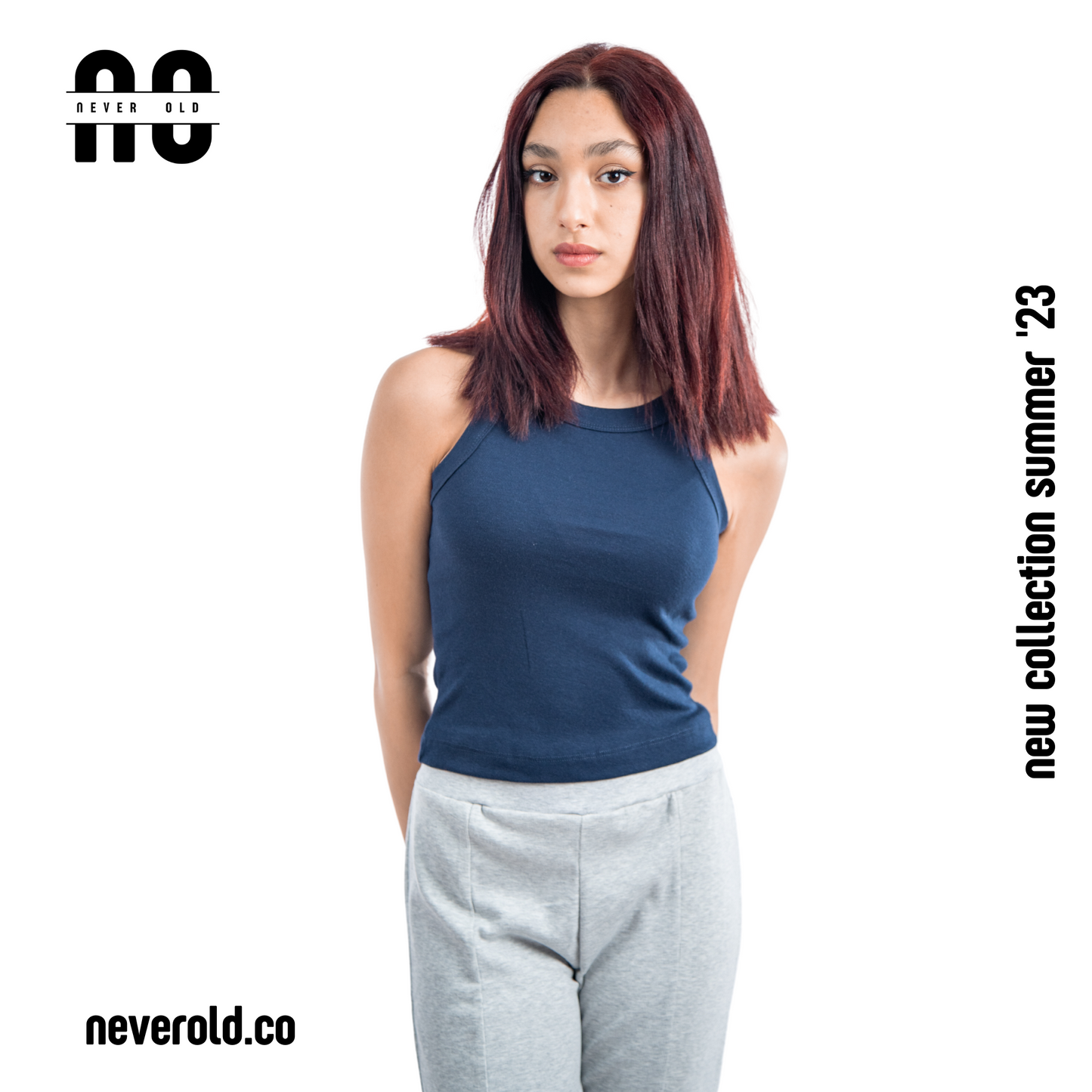 low crop top - dark blue