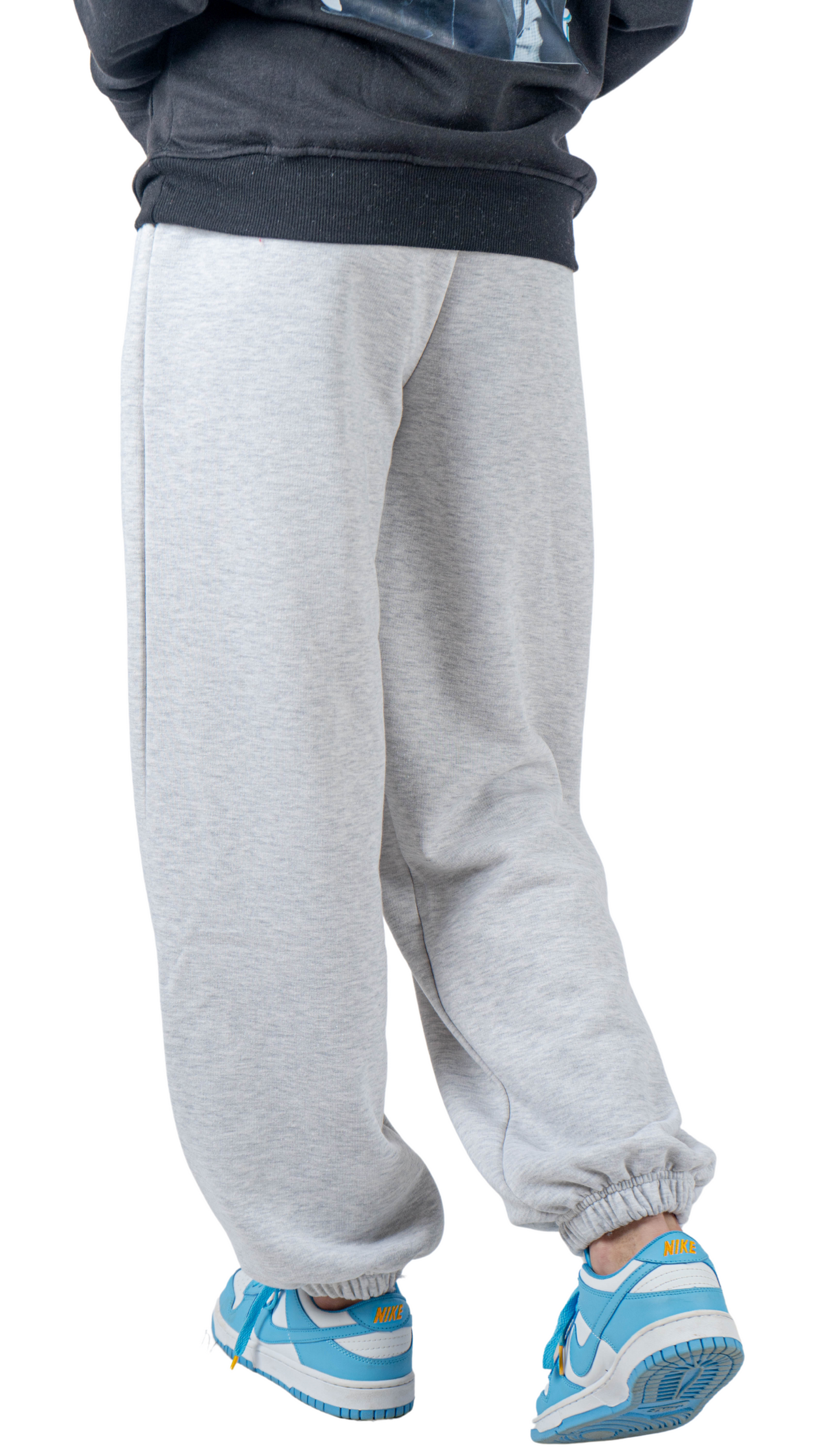 Gray wide leg basic Pants