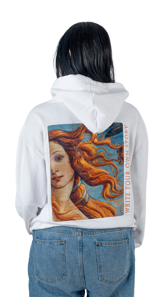 Write your own story hoodie - white