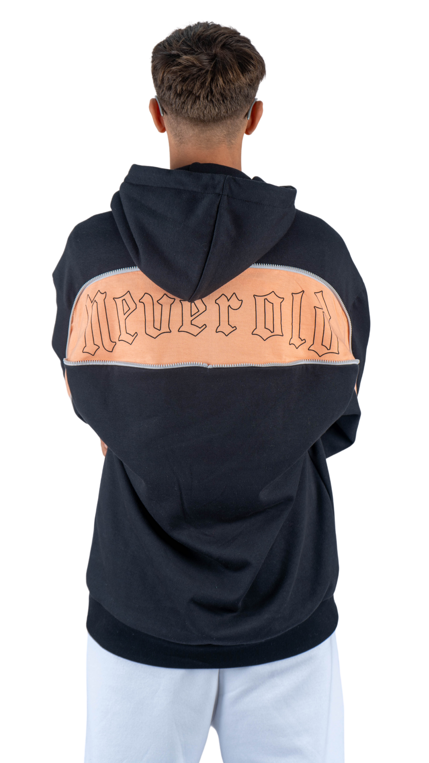 Hoodie back zipper black