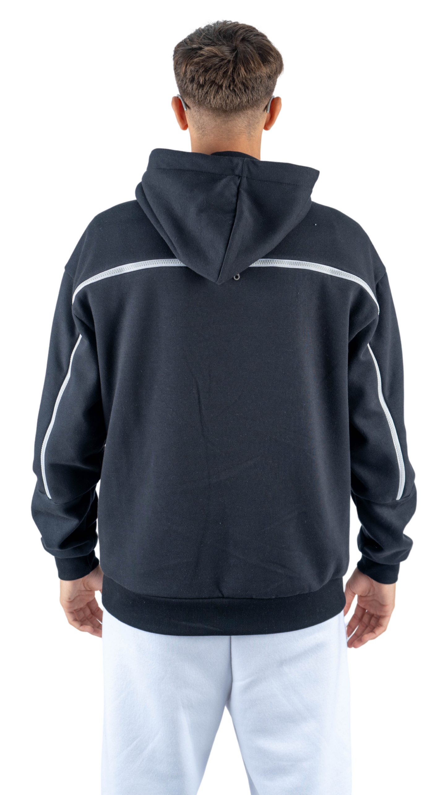 Hoodie back zipper black