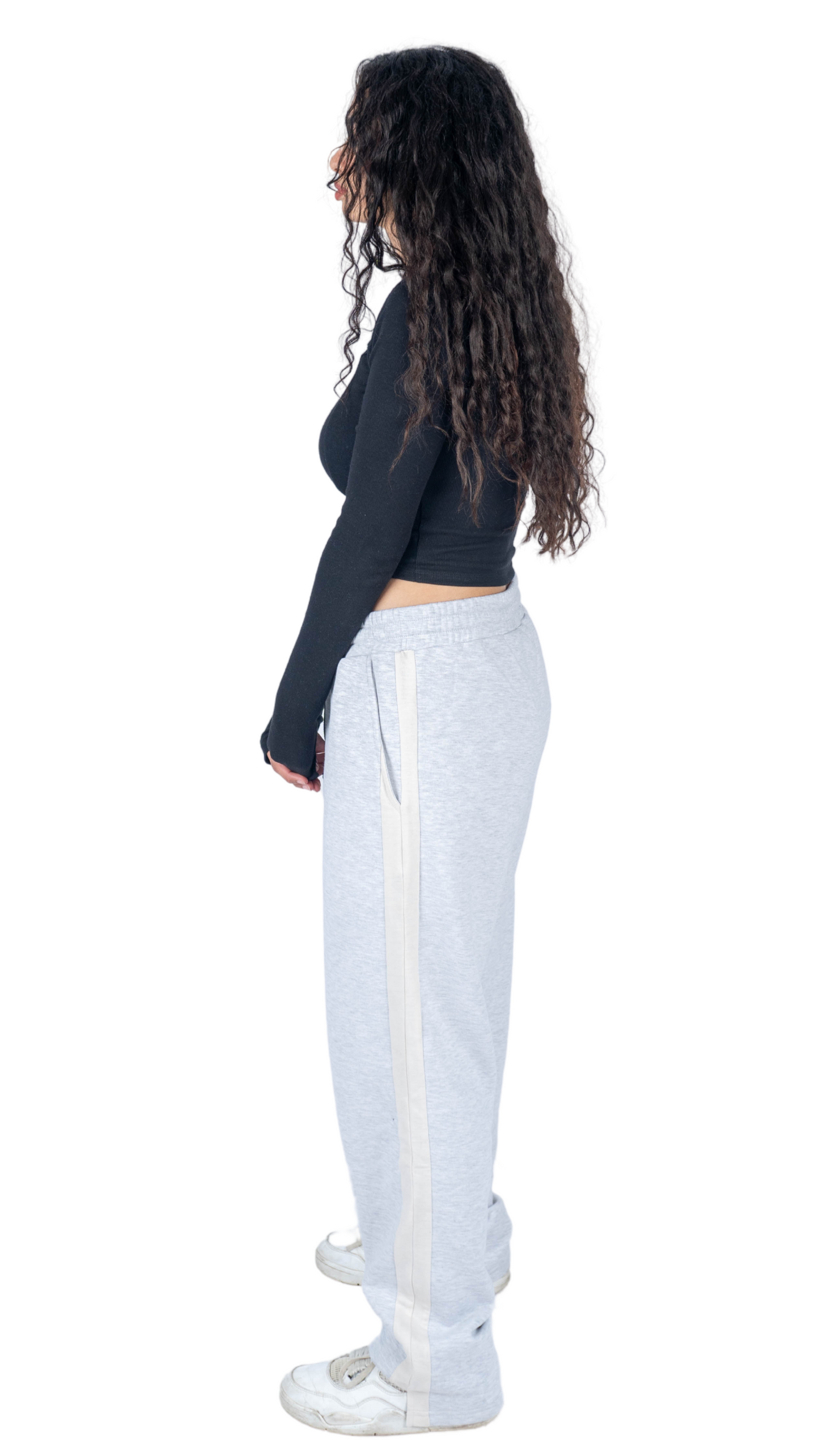 crop top with zipper - black