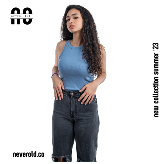 Long Tank top - Ruddy blue
