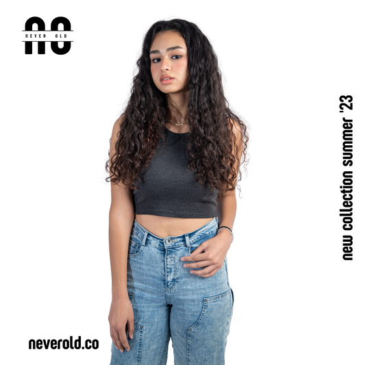 crop top - dark gray