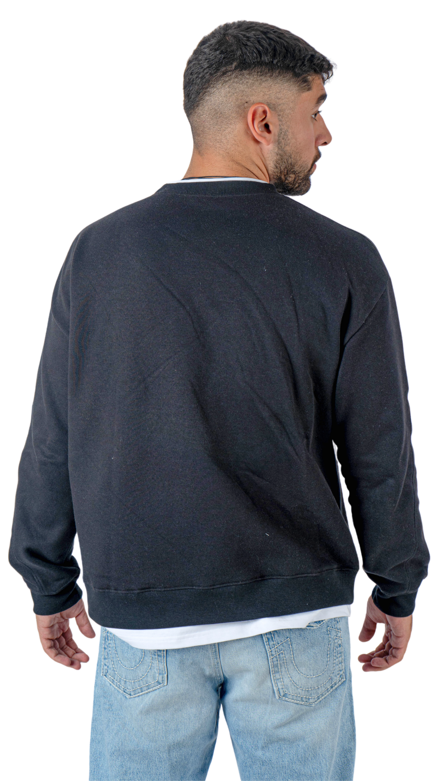 Basic sweatshirt with white t-shirt