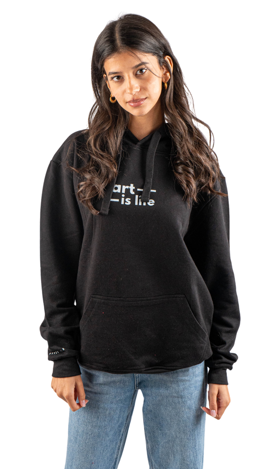 Art is life hoodie - black