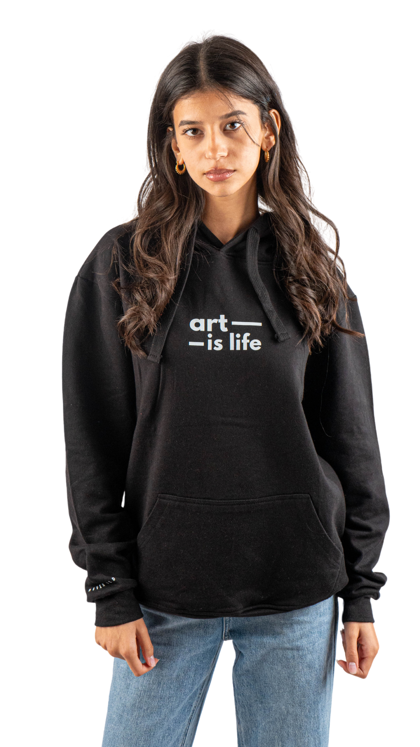 Art is life hoodie - black