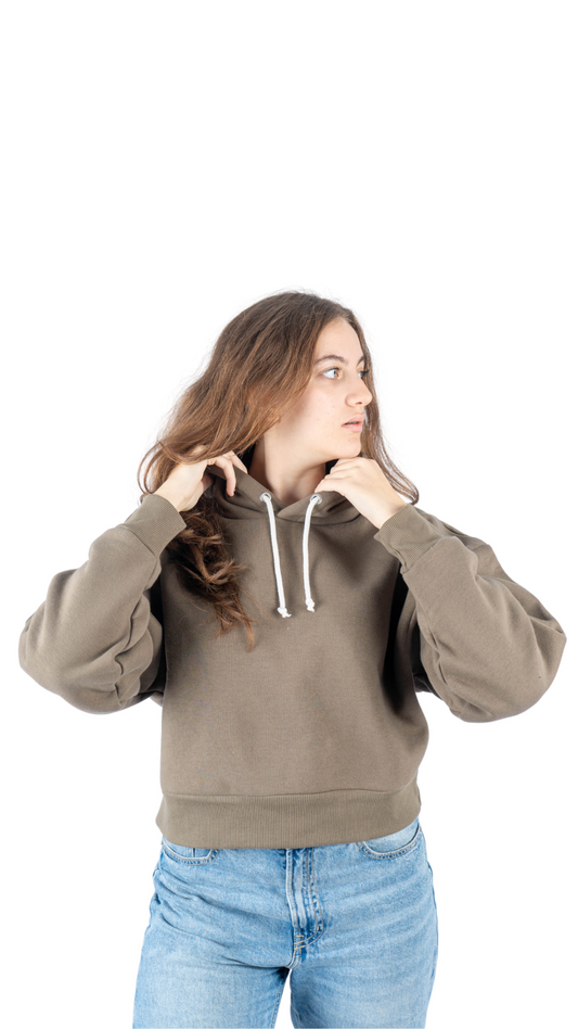Crop hoodie - oil