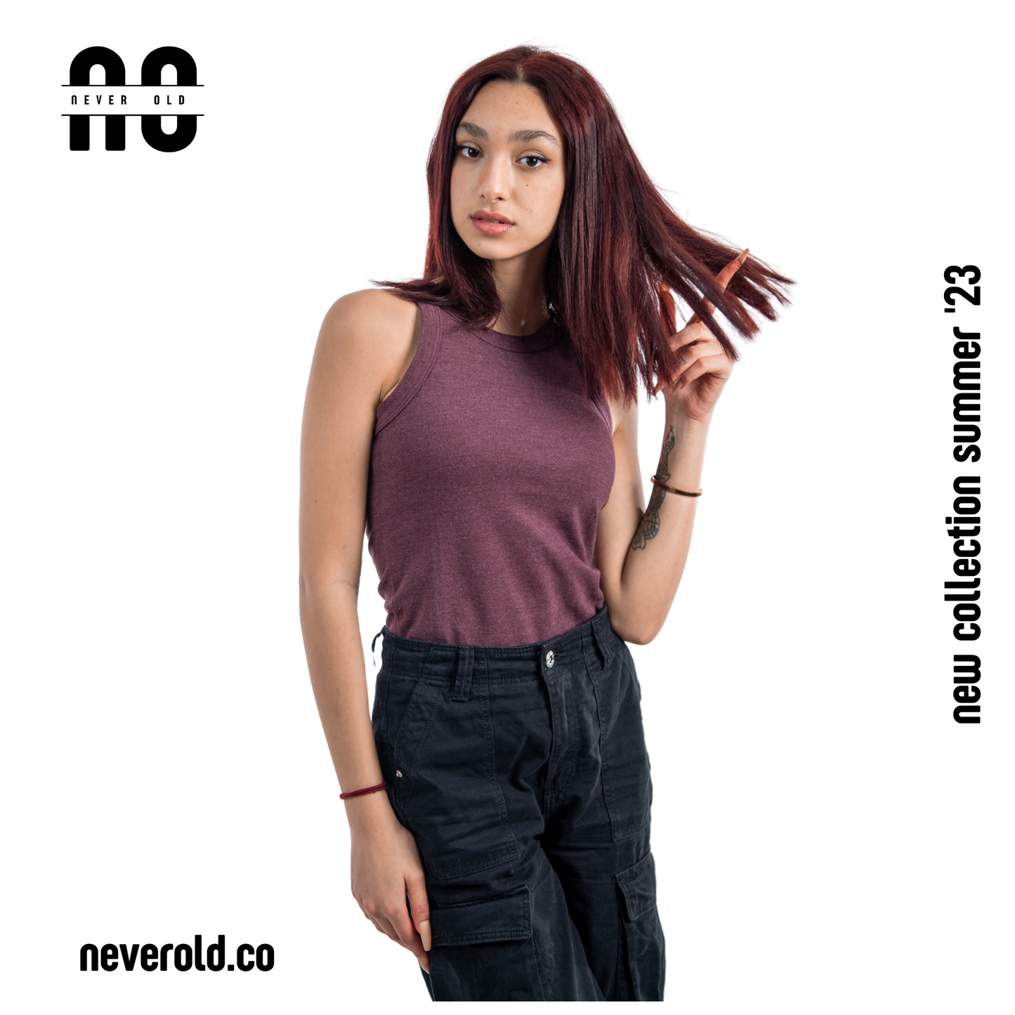 Long Tank top -Raspberry Glace