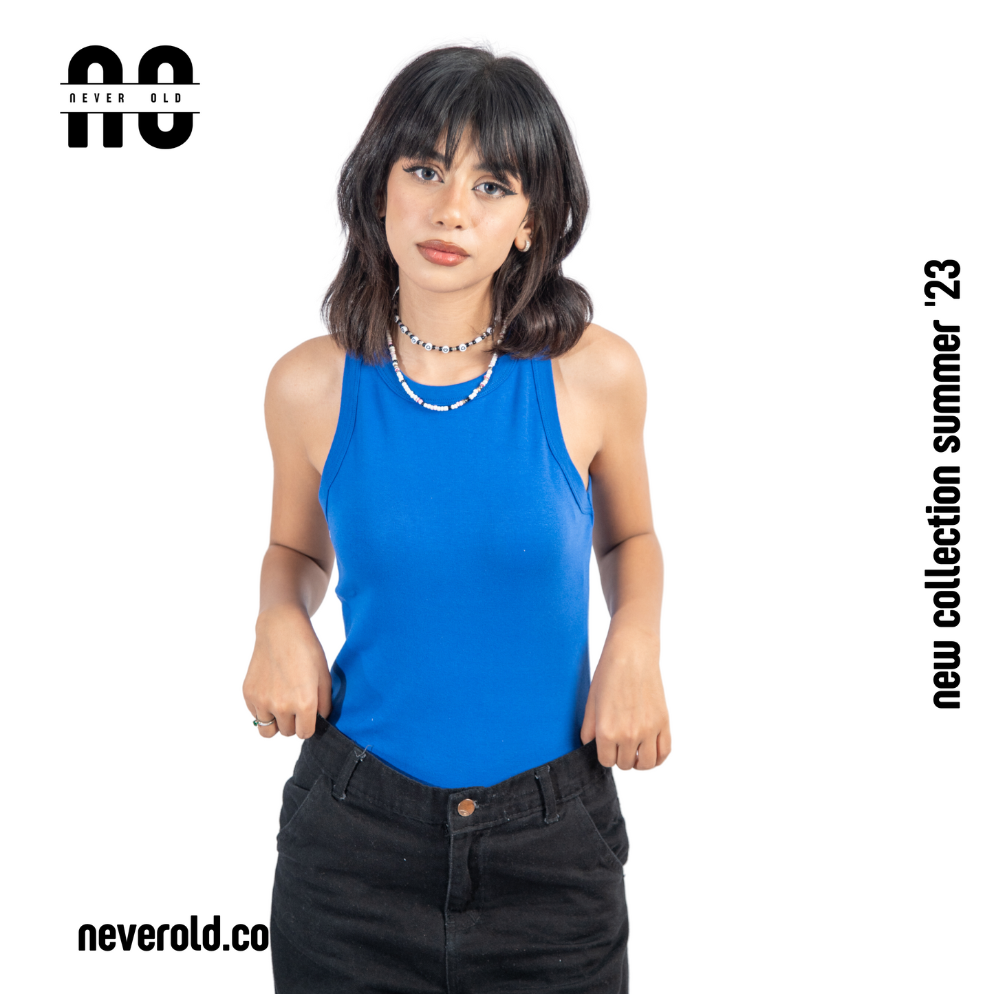 Long tank top - Blue