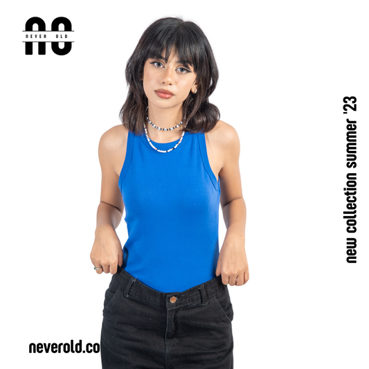 Long tank top - Blue