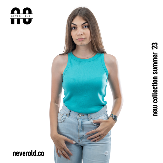 Long Tank top - Dark Turquoise