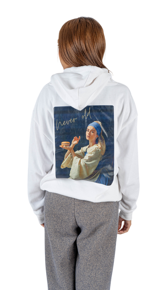 Never old  hoodie - white