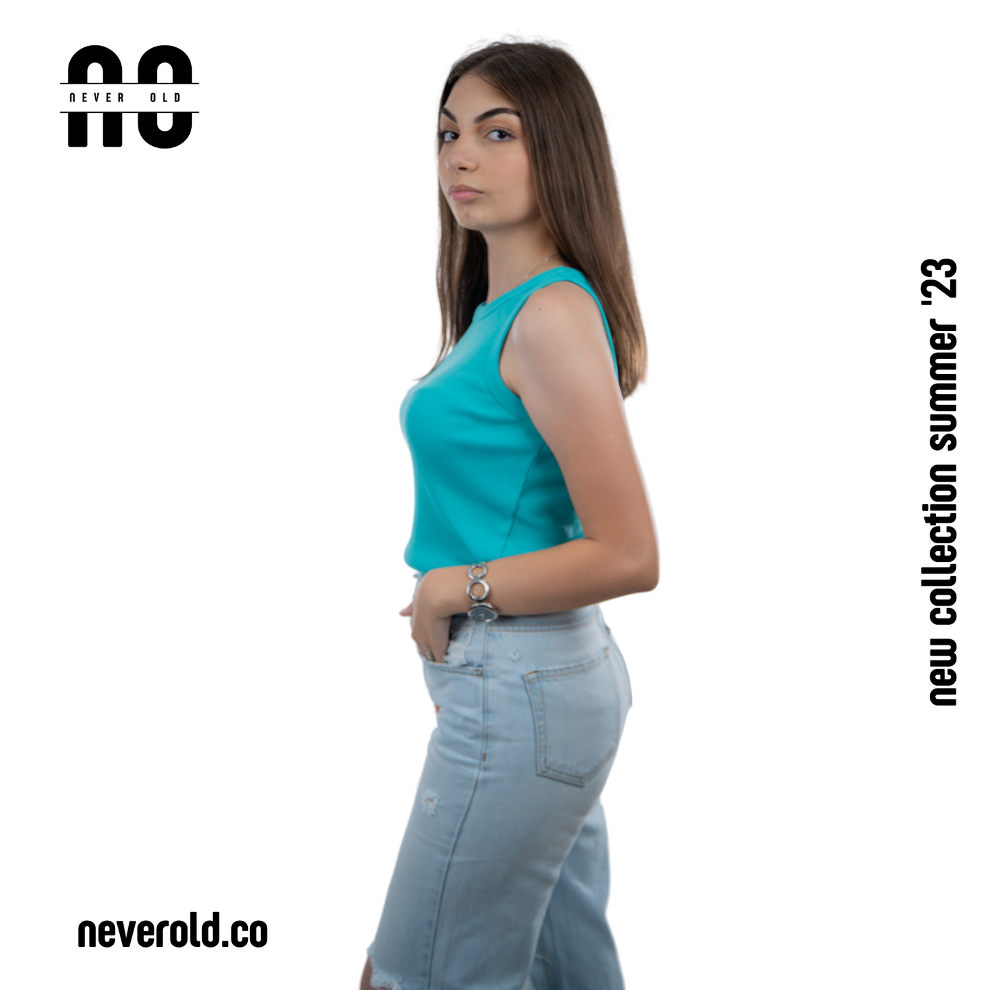Long Tank top - Dark Turquoise