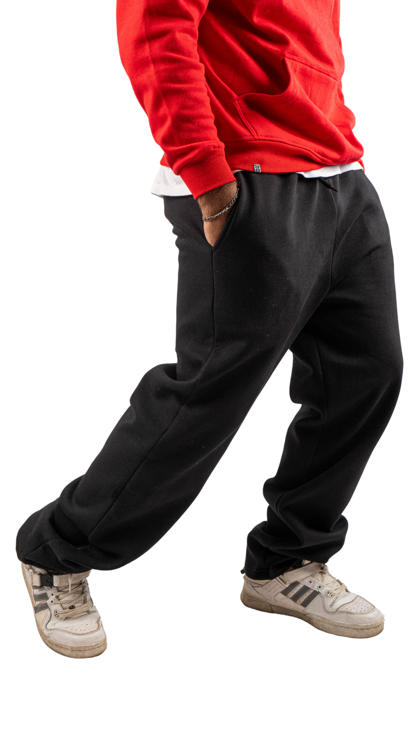 Black wide leg basic Pants