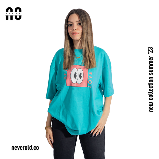 Self love T-shirt - blue green