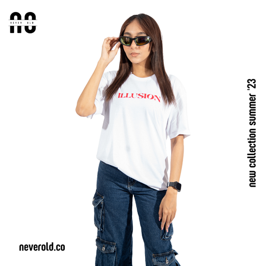 illusion T-shirt - white