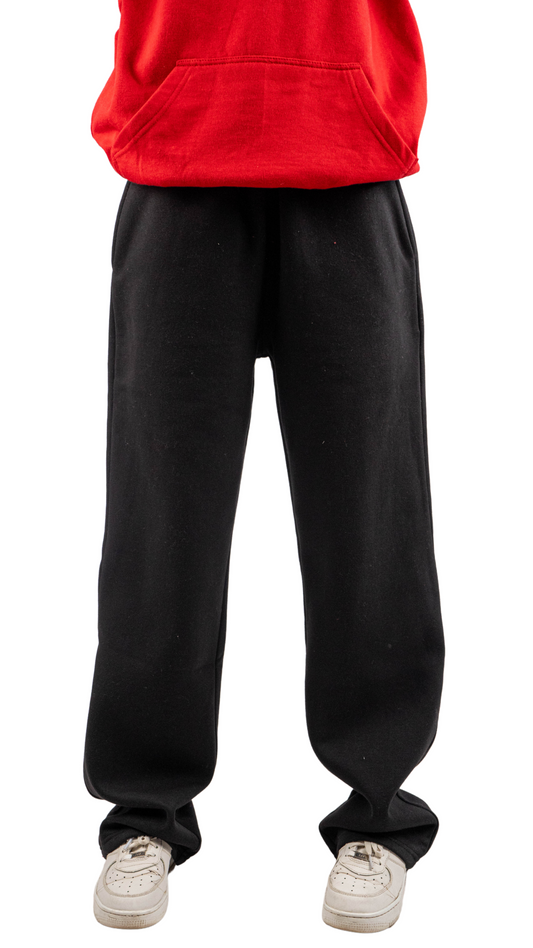Black wide leg basic Pants