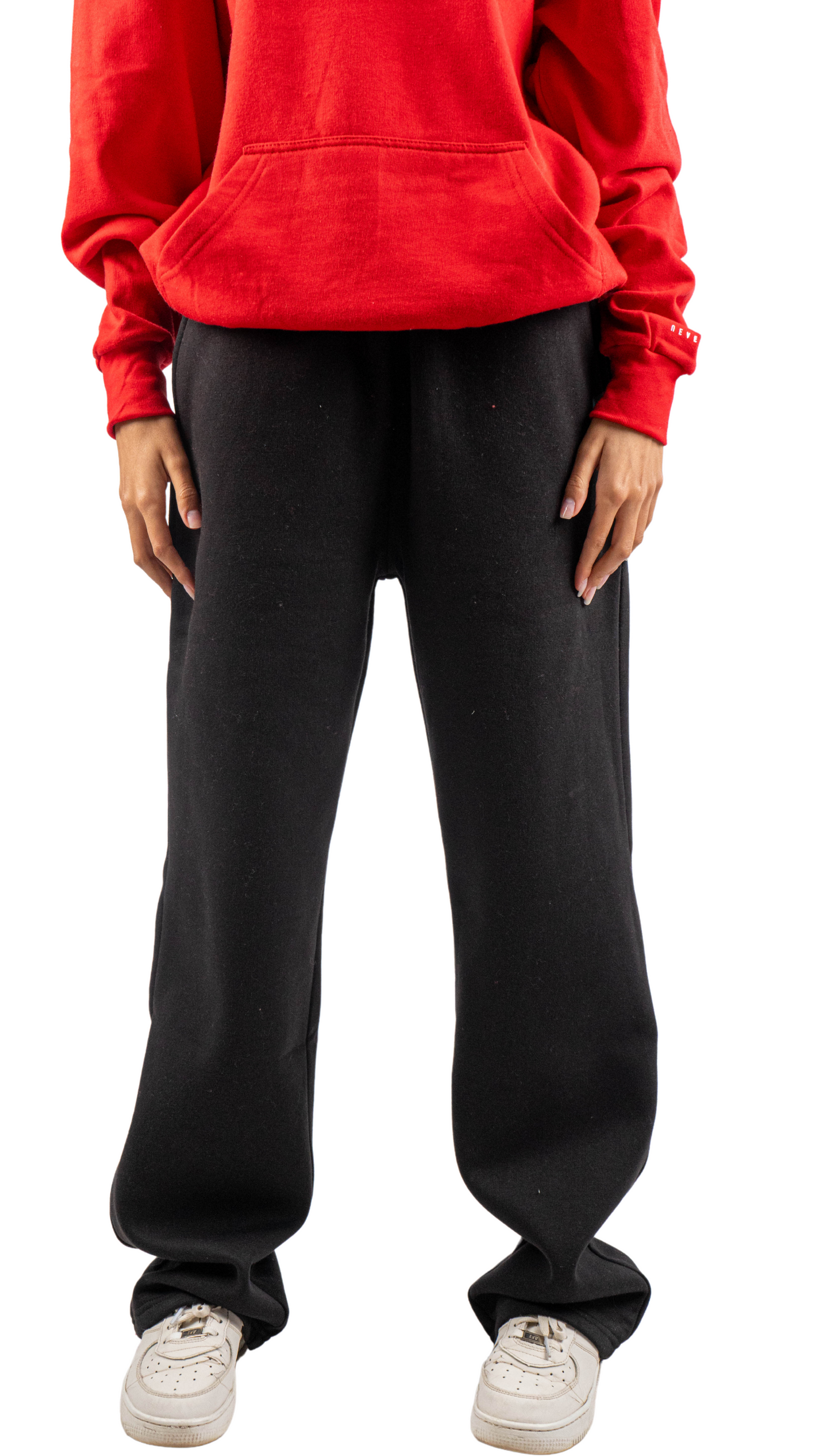Black wide leg basic Pants