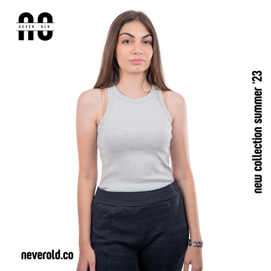 Long Tank top - Light gray